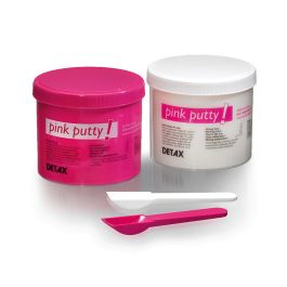Detax Pink Putty Impression Material, 500 ml Tubs
