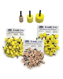 E-A-RLINK foam eartips showing different sizes