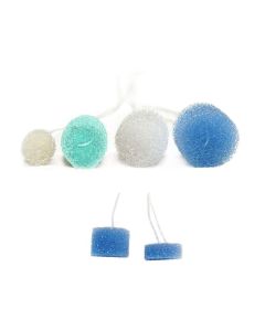 Foam ear stops showing sizes and styles