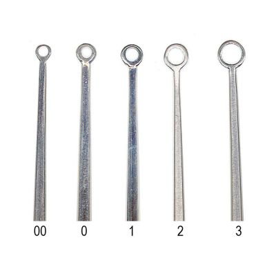 Buck ear curettes showing sizes 00 through 3