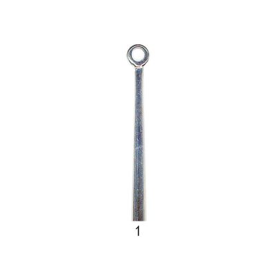 Economy Buck ear curette, straight, size 1