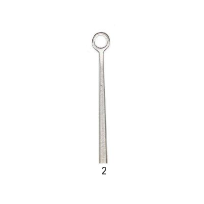 Economy Buck ear curette, straight, size 2