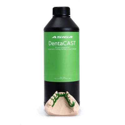 Asiga DentaCAST Resin, Green, 1 kg Bottle