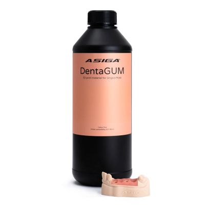 Asiga DentaGUM Resin, Pink, 1 kg Bottle
