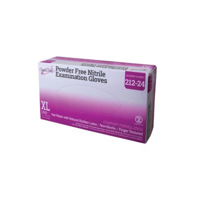 OmniTrust 212-24 Blue powder free nitrile gloves, Extra large, box of 100
