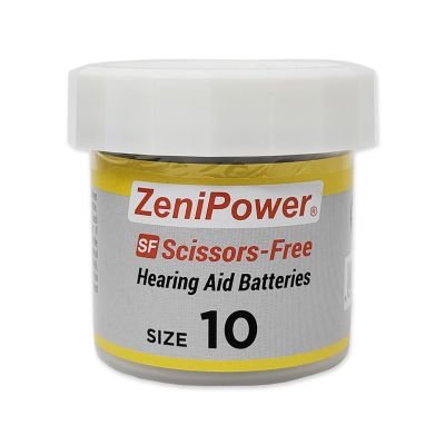 ZeniPower MF Batteries in Scissor-Free Jar, size 10 (10 cards of 6 batteries)