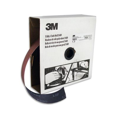 3M 314D sandpaper roll, 2" x 50 yards, maroon, 320 grit