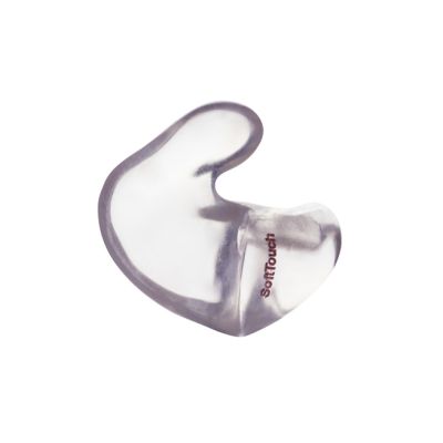 Dreve 4424 SoftTouch Lacquer, Transparent, shown on an earmold