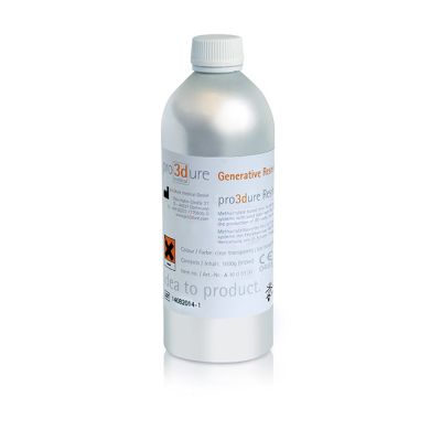 pro3dure GR-1 blue transparent UV resin, 1000 g bottle