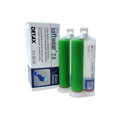 Detax 04235 Softwear 2.0, 40 Shore, Green Opaque, Box of 2 Cartridges