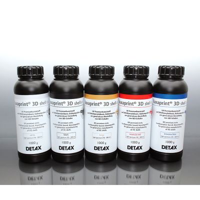 Detax 03843 Luxaprint 3D Shell Resin, Black, 1000 g Bottle