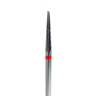 Carbide Cutter 2.3 mm, Cross Cut Fine Round End Taper, 3/32" shank