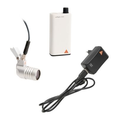 Heine LoupeLight 2 with mPack Mini power source and charger