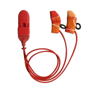 Ear Gear 57460 Micro Eyeglasses, Corded, Binaural, Orange/Red