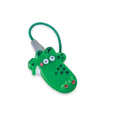 Monaural ITE Critter Clip, 7.5", Croc O`Dile, Green Cord