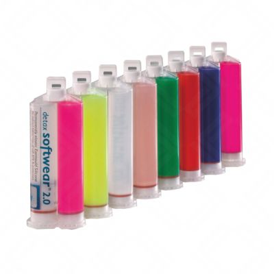 Detax softwear 2.0 cartridges showing different colors.