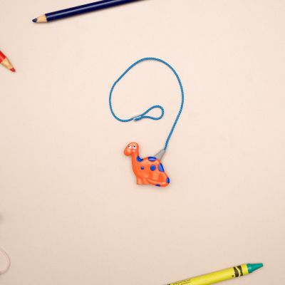 Monaural BTE Dino Clip, 7.5", Bronto, Blue Cord