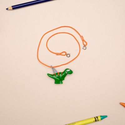 Binaural ITE Dino Clip, 15",  Rex, Orange Cord