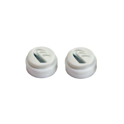 Dynamic Ear DR acoustic filters with white outer casing.