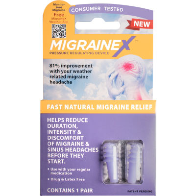 MigraineX Earplugs, Pair