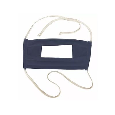 Reusable Cloth Mask with Clear Panel for hard of hearing individuals
