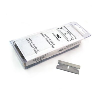 Standard Razor Blades with Steel Back, Box of 100