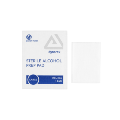 Alcohol Prep Pads, Large, Box of 100
