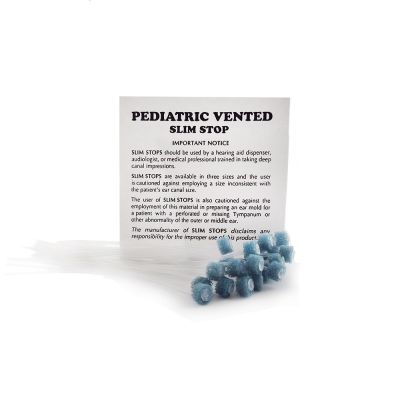 Vented Foam Slim Stops, Pediatric, bag of 24