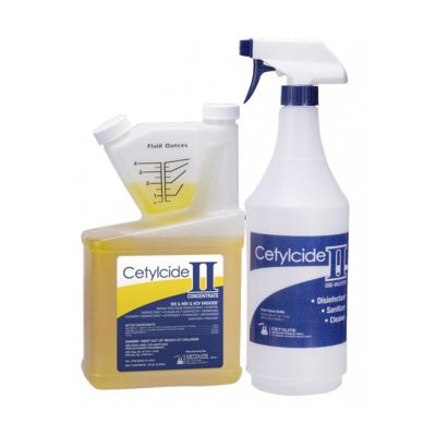 Cetylcide II Hard Surface Disinfectant Concentrate, 32oz with Spray Bottle