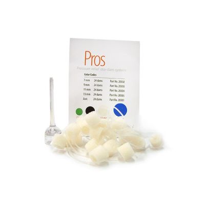 Foam PROS Oto-Dams, 11mm, White, Pack of 24, 5.4g