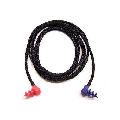 Nylon Black Screw Cord, Red/Blue End - BG200