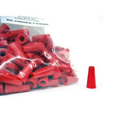 Grason & Associates KR004 Single Use Eartips, 4 mm, Red, Pack of 100