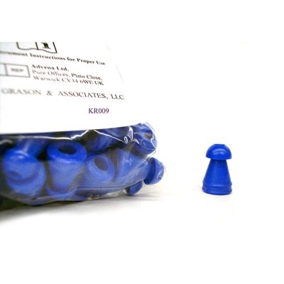 Grason & Associates KR009 Single Use Eartips, 9 mm, Blue, Pack of 100