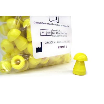 Grason & Associates KR011 Single Use Eartips, 11 mm, Yellow, Pack of 100