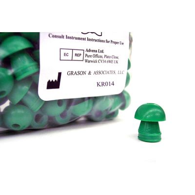 Grason & Associates KR014 Single Use Eartips, 14 mm, Green, Pack of 100