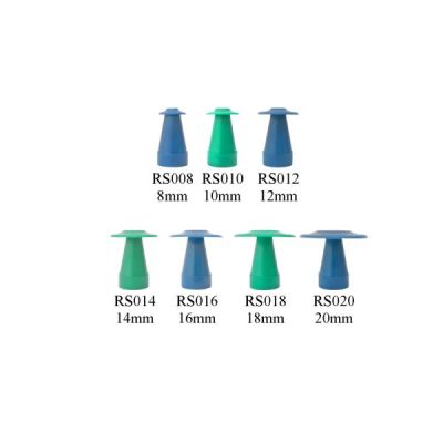 Grason & Associates flat style single use eartips showing sizes.