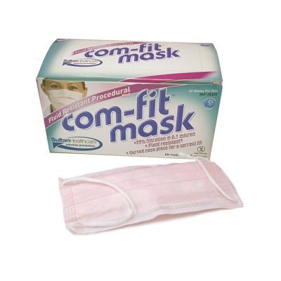 Pink Com-fit mask in a box of 50